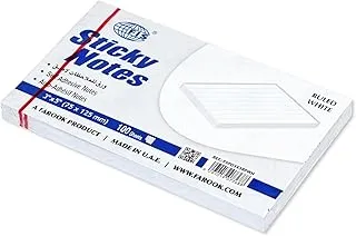 FIS® Sticky Note Pad, 3X5 inches, Pack of 12, Ruled Pastel White -FSPO3X5RPWH