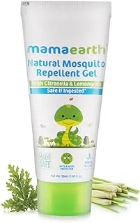 Mamaearth Natural Mosquito Repellent Gel 50ml. DEET Free. Protects from Dengue, Malaria & Chikungunya (Pack of 1)