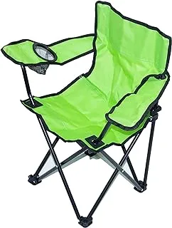 Folding Camping Chair with Cup Holder Foldable Kids Camping Chair Green, Children's Chair with Carry Bag