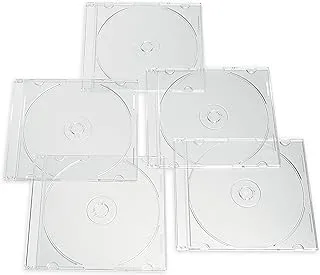 Verbatim CD DVD Blu-Ray Clear Slim Jewel Cases, 5.2 mm – 25 Pack