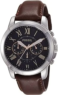 Fossil Leather Mens Quartz Watch