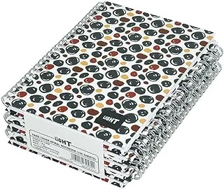 FIS LINBSA51703 Single Line 100 Sheets Spiral Hard Cover Notebook 5-Pieces, A5 Size