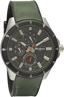 Titan 90123KP01 Watch for Men Analog Black Leather Band, Black