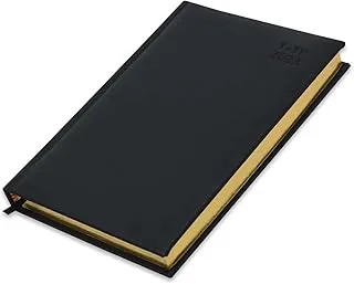 FIS Golden Diary 2023 (Arabic/English) A5, Italian PU, 1-Side Padded, Black - FSDI20AEG23BK