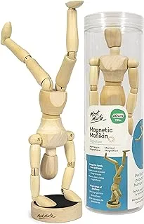 Mont Marte Mannequin - 20 cm Magnetic Hands and Feet Male Wooden Flexible Model Doll Ideal for Drawing