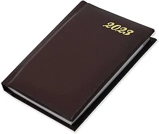 FIS 2023 Pocket Diary English Vinyl 1Side Padded Chocolate -FSDI10EN23CH