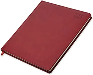 FIS 2023 Executive Diary (Arabic/English/French) Italian PU 1-Side Padded Sewn Cover Maroon - FSDI89AEFPU23MR