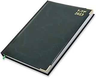 FIS A4 Diary 2023 Arabic/English (Golden Corners) Green - FSDI42AE23GR