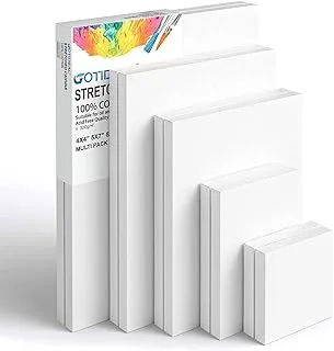 GOTIDEAL Stretched Canvas, Multi Pack 4x4