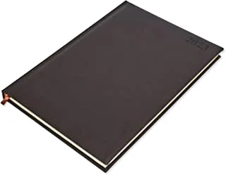 FIS A4 Diary 2023 English (Saturday & Sunday Combined) Dark Brown - FSDI48EP23DBR