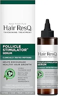 PETAL FRESH Pure Hair ResQ Thickening Treatment Follicle Stimulator Serum, Encourage Healthy Growth Naturally with Caffeine, Biotin & Peptides - 60 Day Supply, 2 fl oz (60 ml)