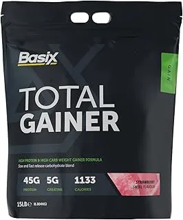 BASIX Total Gainer Strawberry Swirl ، 15 رطلاً