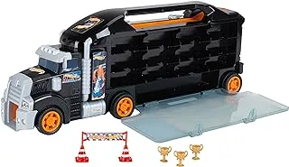 Theo Klein 2484 Hot Wheels Truck Collective Case I حافظة متينة لما يصل إلى 24 سيارة وشاحنتين I التقسيمات الفرعية العملية I لعب للأطفال الذين تتراوح أعمارهم بين 3 سنوات وأكثر