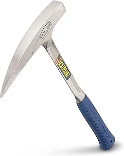 Estwing rock pick - 22 oz geological hammer with pointed tip & shock reduction grip - e3-23lp , blue