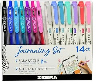 Zebra pen journaling set 14-pack, assorted colors