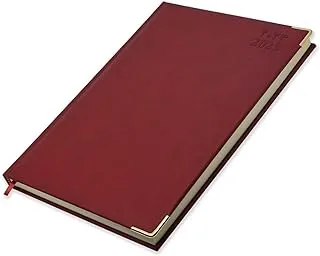 FIS 2023 Diary A4 PU Arabic/English 1-Side Padded Gold Corner Maroon - FSDI48AEPG23MR