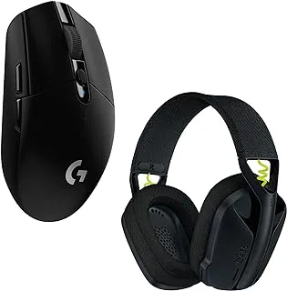 حزمة الألعاب اللاسلكية Logitech G LIGHTSPEED ، G305 LIGHTSPEED Wireless Gaming Mouse و G435 LIGHTSPEED Bluetooth Wireless Gaming Headset ، خفيفة الوزن ، للكمبيوتر الشخصي ، Mac - أسود