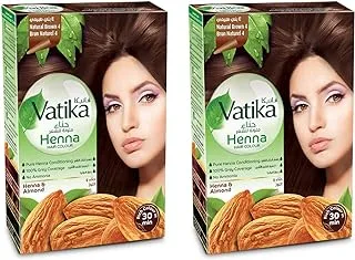 Vatika Dabur Henna Haircolor, Natural Brown, 60gm (Pack of 2)