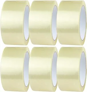 MARKQ Clear Packing Tape | 2 inches x 50 yards Strong Heavy Duty Packaging Tape for Sealing Parcel Boxes, Moving Boxes Houses, Large Postal Bags, Office Supplies [6 Rolls]