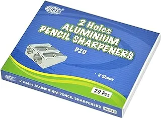 FIS FSSP20 2 Hole V Shape Metal Sharpener 20-Pack