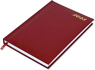 FIS 2023 A5 Diary,Vinyl, English 1 Side Padded Maroon -FSDI18E23MR