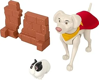 Fisher-Price DC League of Super-Pets Hero Punch Krypto, figure set with dog character and accessories for preschool pretend play ages 3 years and up