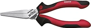 Wiha 43424 EU Industrial Middle East Essential Long Nose Plier, 200 mm Length, Black/Red