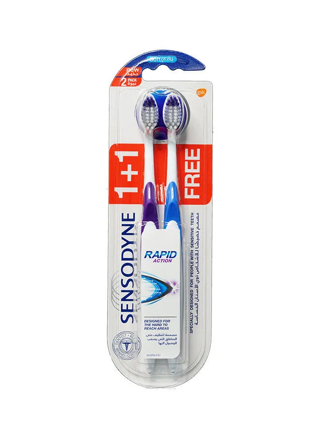 Sensodyne 2-Piece Rapid Action Toothbrush white 75centimeter