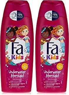 Fa Shower Gel Kids Mermaid 250ml, Pack of 2, 1.0 count, 1