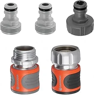 Gardena 39042-BK Hose Connector Set-Premium Metal, 1