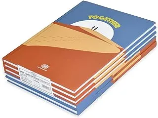 FIS Hard Cover Notebook Single Line 10X8 Inch, 100-Sheets 5-Piece - FSNB1081906