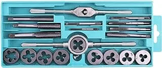 kengbi Round Die Alloy Tool Steel 20PCS/SET M3-M12 Metric Tap And Die Set Thread Tap And Dies Adjustable Tap Wrench Threading Tools Screw Tap Hand Tools