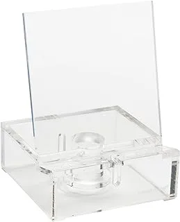 russell+hazel Acrylic Phone Bloc Holder, Desktop Organization and Office Supplies, 4” W x 4” L x 5.5” H, 1-Count, Clear (62857)