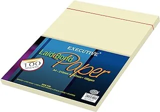 Agipa FIS Executive Laid Bond Paper, 100 Sheets, 100 gsm, Corona Cream Color, A4 Size - FSPA100CCR