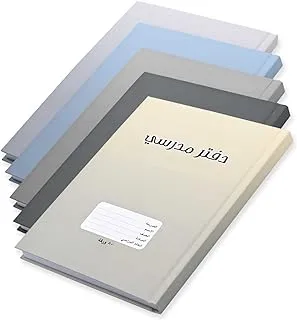 FIS Oman Hard Cover Notebook, 18X25 80Sheets, 5 Color Assorted Pack of 5 -FSNBOM80AST