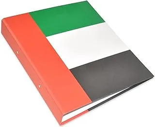 FIS UAE Flag Printed 2 Ring Binder File 48-Pack, Red/Green/White