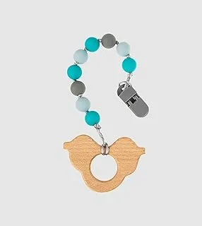 Smiki Pacifier Hanger Keychain Teething Toy, Blue