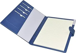 FIS Executive Folder with Writing Pad Italian PU 24x32cm, Blue - FSGT2432PUBLD6