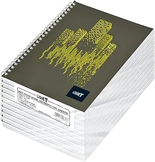 FIS LINBA41806S Single Line 100 Sheets Spiral Cover Notebook 10-Pieces, A4 Size