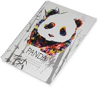 FIS Spiral Hard Cover Notebook, 96 Sheets A4 Panda Design 1 Pack Of 5 -FSNBSHCA496-PAN1