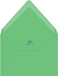 FIS FSEC8024GBGR50 80 GSM Neon Glued Envelopes 50-Pack, 136 x 204 mm Size, Green