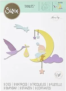 Sizzix Lunar Baby Thinlits Die by Olivia Rose Set 9-Pieces