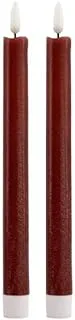 Hema Tall LED Candles 2-Pack, Red