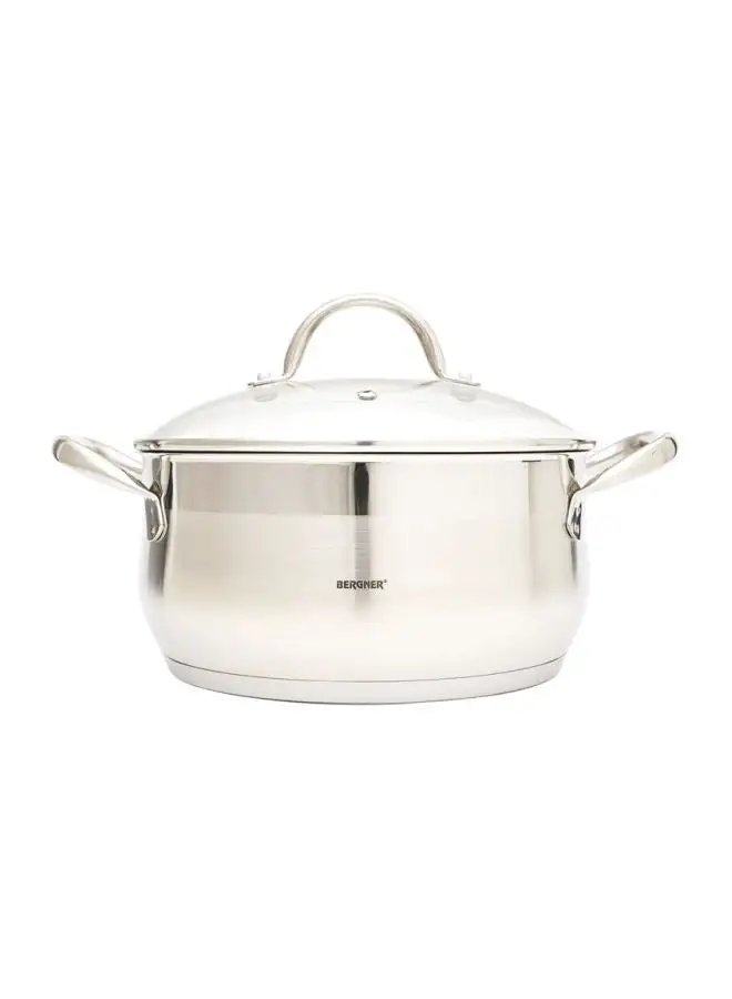 BERGNER Casserole With Lid Silver 24cm