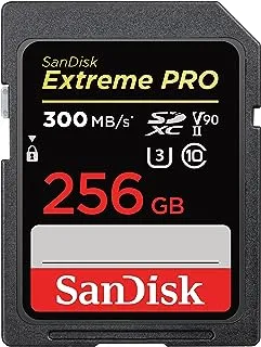 SanDisk Extreme PRO 256GB SDXC Memory Card up to 300MB/s, UHS II, Class 10, U3, V90, SDSDXDK-256G-GN4IN