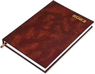 FIS 2023 Russian Diary, A5 Vinyl, 1 Side Padded, Brown -FSDIRU0123BR