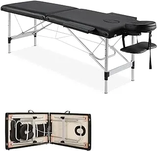 Tattoo Gizmo 3 section Foldable & Portable Tattoo/Massage Bed/Table with Carry Case for Beauty Salon, Spa (70cm, Alluminium)