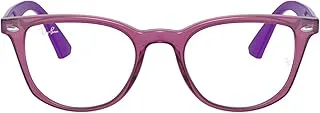 Ray-Ban Junior unisex-child 0RY1601 Optical Frame, Shiny Trasp Fuxia, 48 Mm