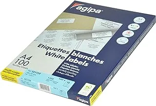 Agipa 100-Sheet A4 Multipurpose Label White 10 Labels per Sheet (Sticker Size 10.5x5.7 cm) - APLA101134