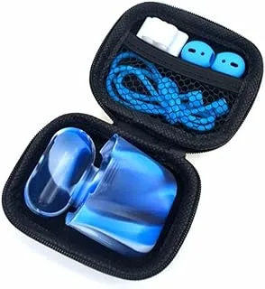 Coolbaby stylish airpods case with safety accessory set black/blue